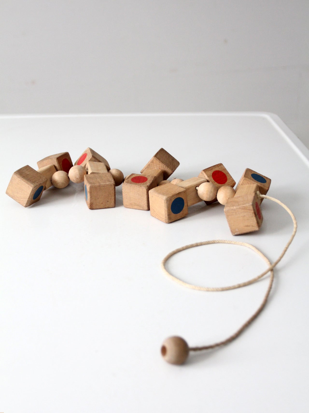 mid-century wooden pull toy
