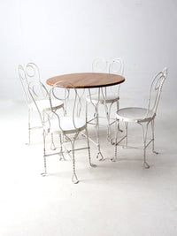 antique ice cream parlor table and chair set