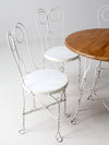 antique ice cream parlor table and chair set