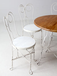 antique ice cream parlor table and chair set