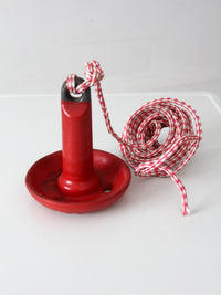 vintage Roloff Supreme red mushroom boat anchor with rope