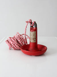 vintage Roloff Supreme red mushroom boat anchor with rope