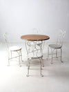 antique ice cream parlor table and chair set