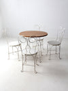 antique ice cream parlor table and chair set