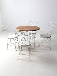 antique ice cream parlor table and chair set