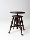 antique claw and ball foot piano stool