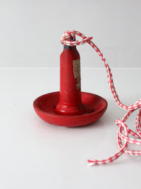 vintage Roloff Supreme red mushroom boat anchor with rope