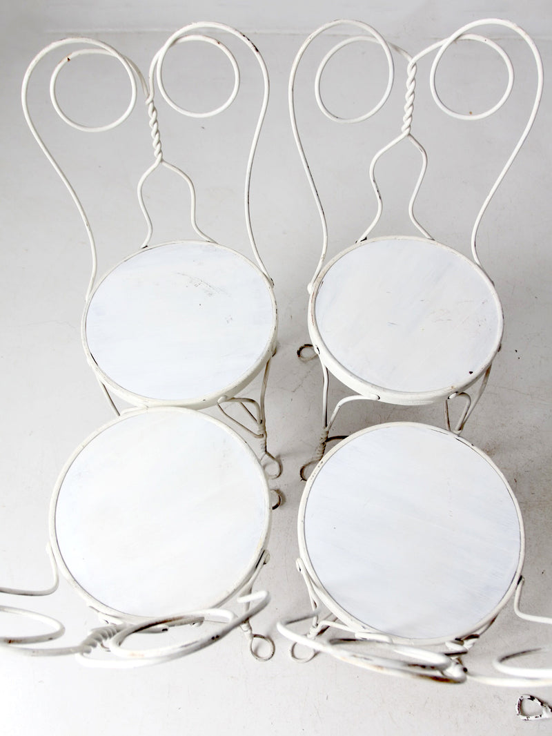 antique ice cream parlor table and chair set