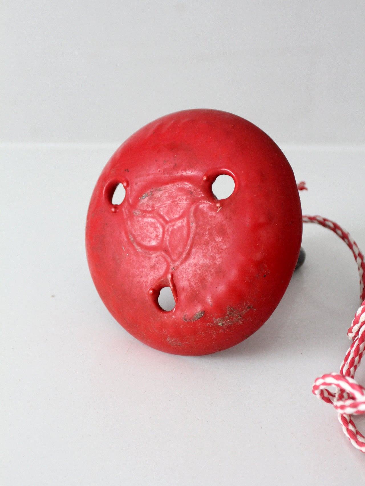 vintage Roloff Supreme red mushroom boat anchor with rope