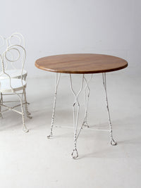 antique ice cream parlor table and chair set
