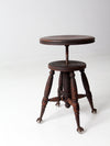 antique claw and ball foot piano stool