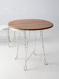 antique ice cream parlor table and chair set