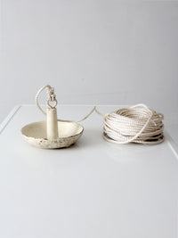 vintage cast iron mushroom boat anchor with rope