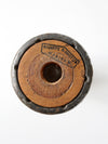 antique Roberts & Hirst wooden textile spool hourglass