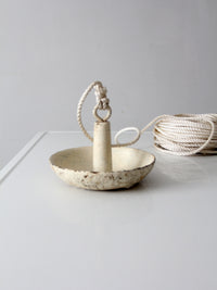 vintage cast iron mushroom boat anchor with rope
