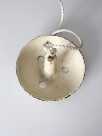 vintage cast iron mushroom boat anchor with rope