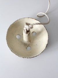 vintage cast iron mushroom boat anchor with rope