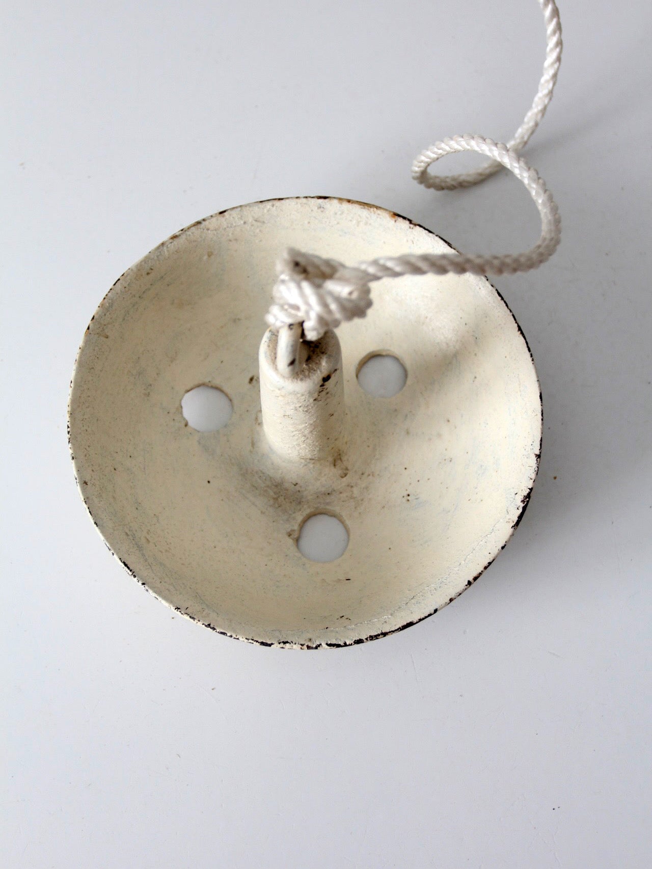vintage cast iron mushroom boat anchor with rope