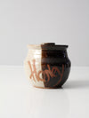 vintage 70s studio pottery honey pot