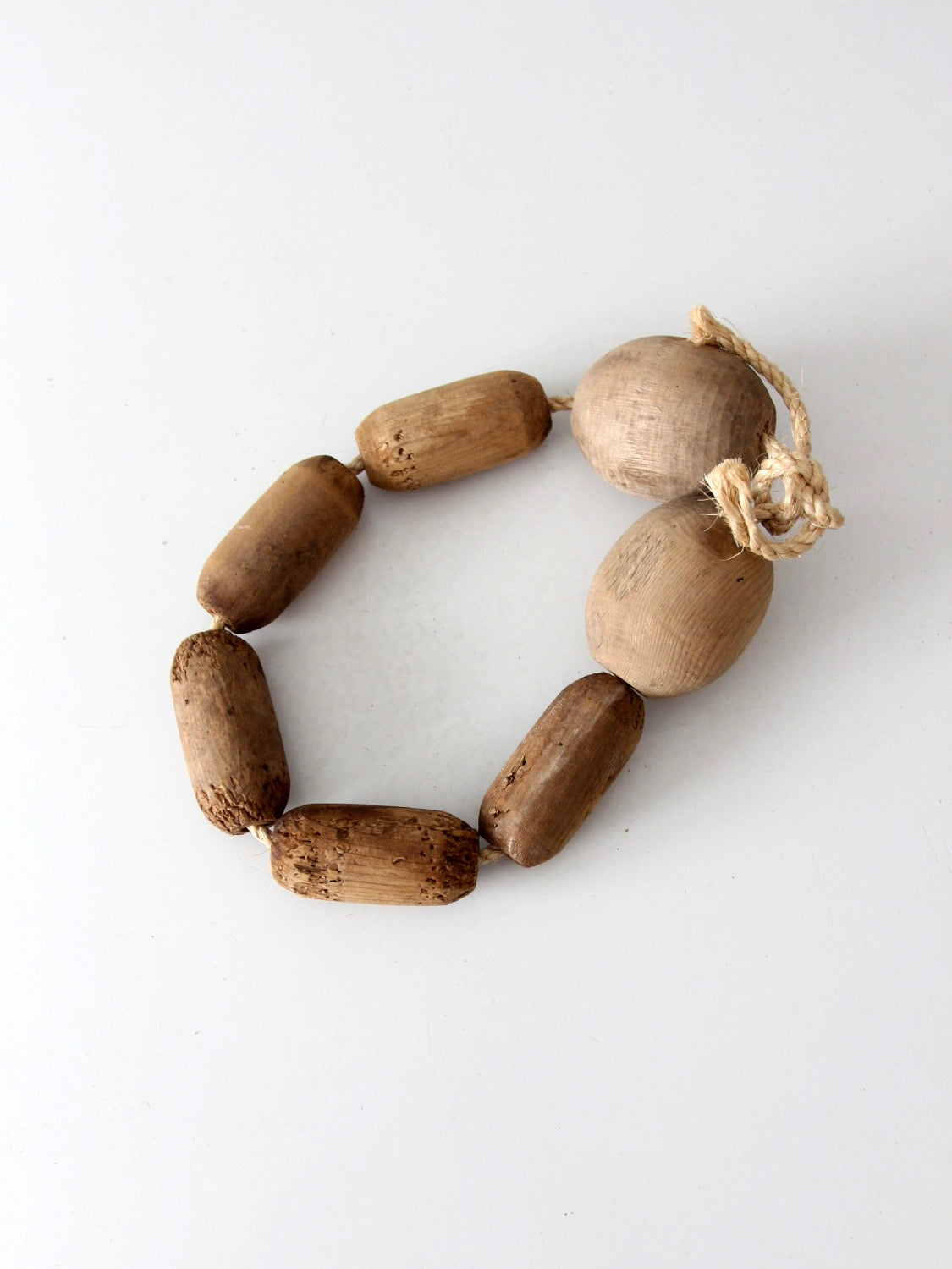 vintage wooden fishing net floats