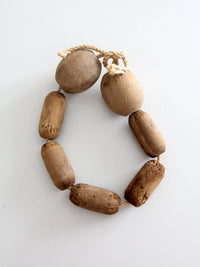 vintage wooden fishing net floats