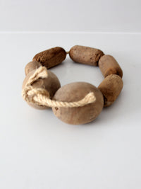 vintage wooden fishing net floats