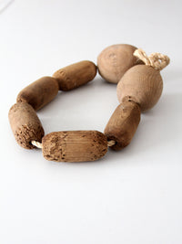 vintage wooden fishing net floats
