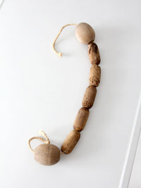 vintage wooden fishing net floats