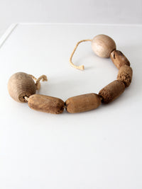 vintage wooden fishing net floats