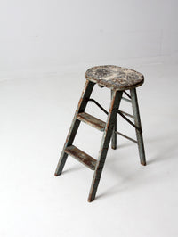 vintage wooden step ladder