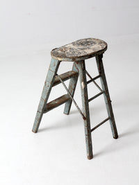 vintage wooden step ladder