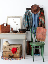 vintage 1930s striped suitcase