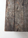 antique primitive painted wood bench stool