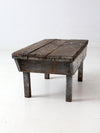 antique primitive painted wood bench stool