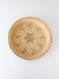 vintage handwoven Southwestern basket tray