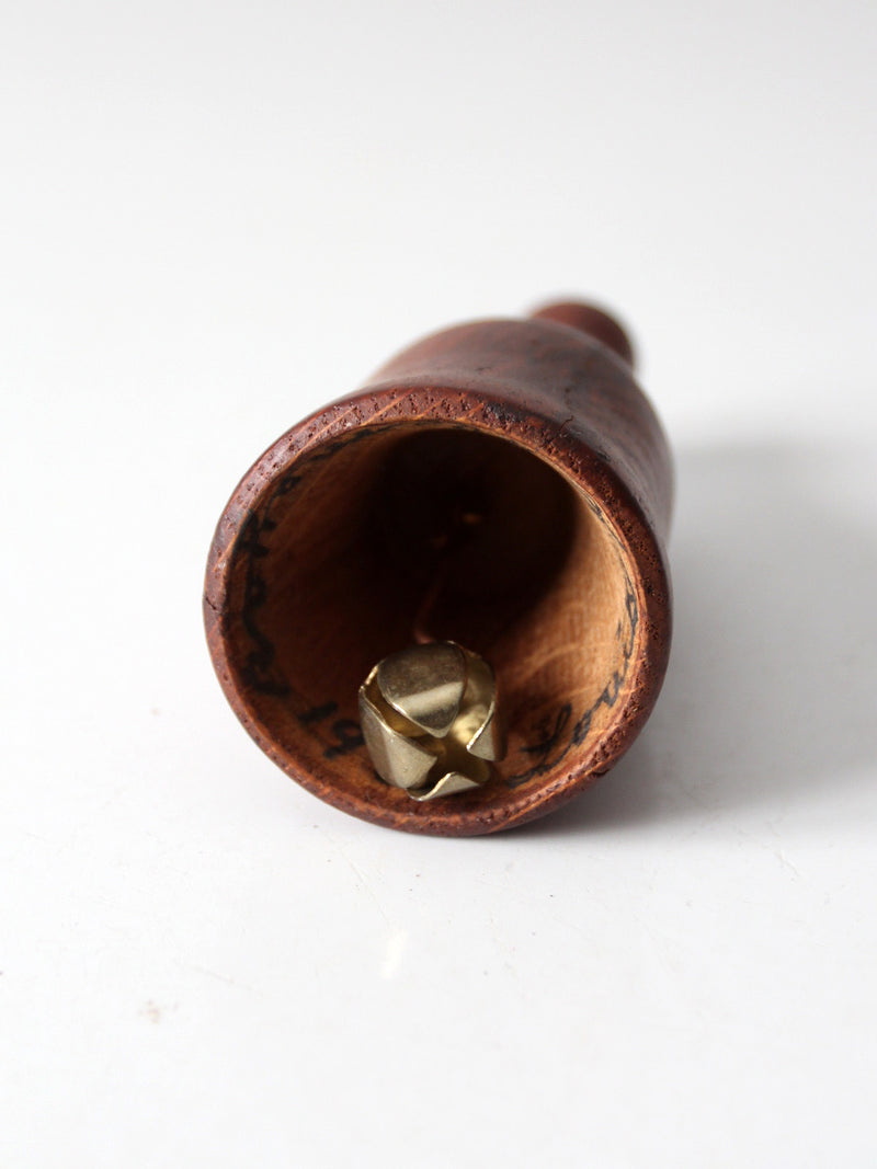 1950s handmade wooden bell