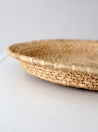 vintage handwoven Southwestern basket tray