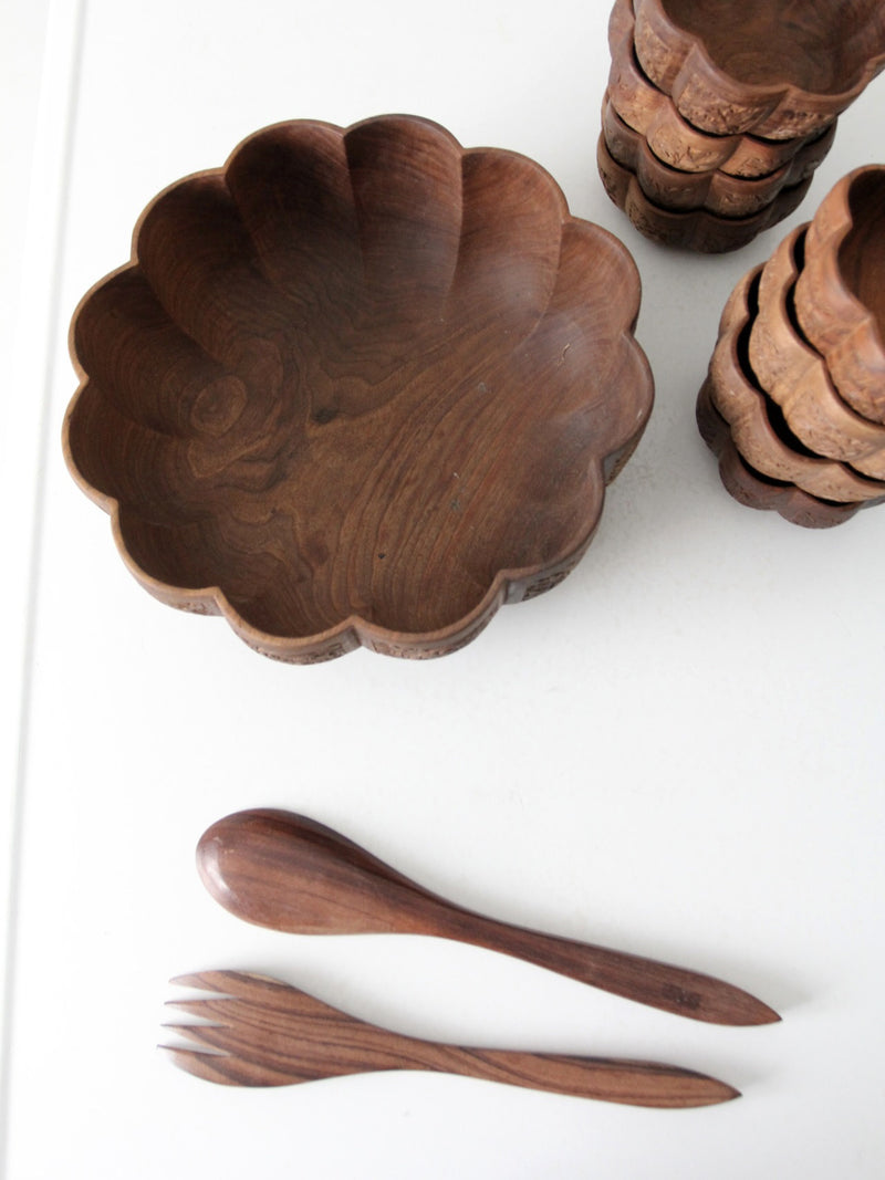 mid century serving bowl set
