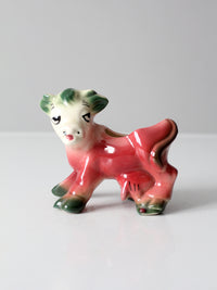 mid-century ceramic cow planter