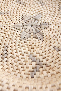vintage handwoven Southwestern basket tray