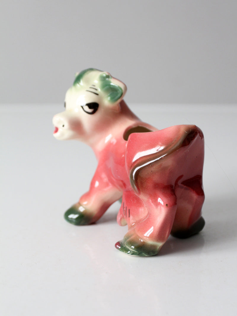 mid-century ceramic cow planter