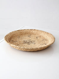 vintage handwoven Southwestern basket tray