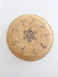 vintage handwoven Southwestern basket tray