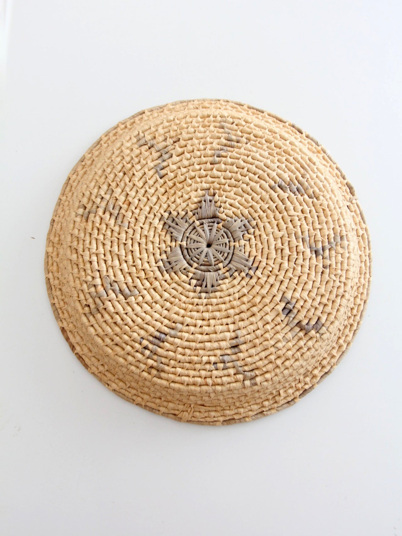 vintage handwoven Southwestern basket tray