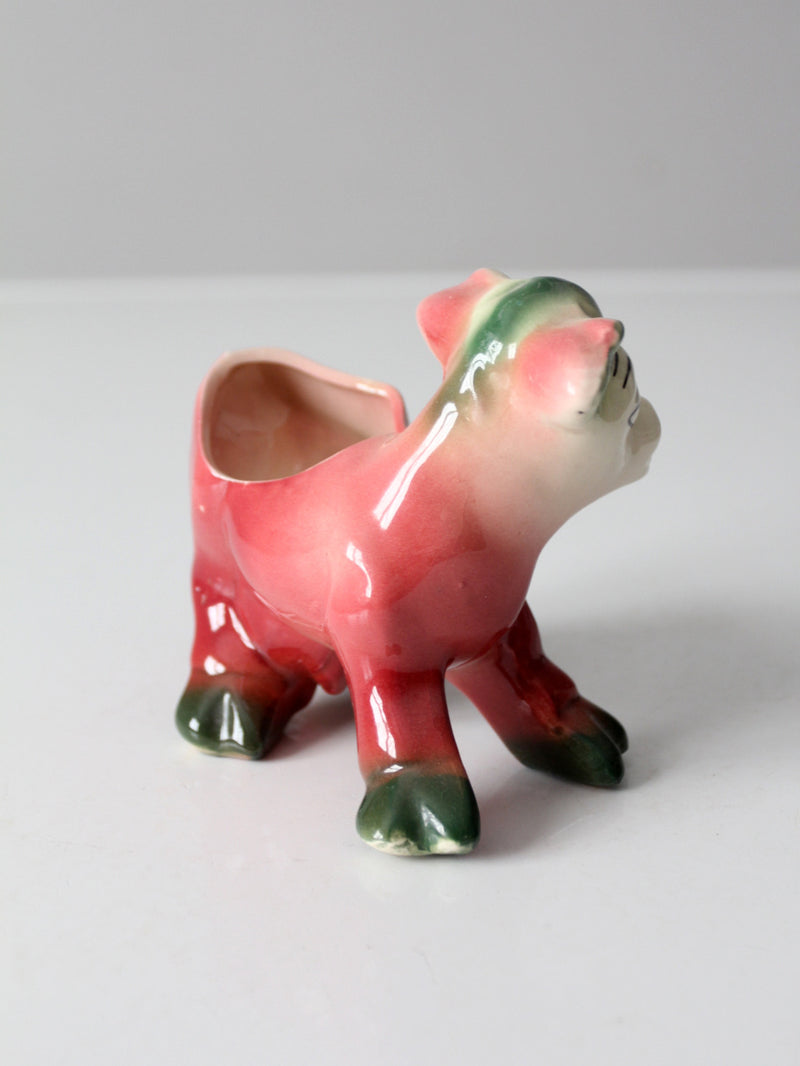 mid-century ceramic cow planter