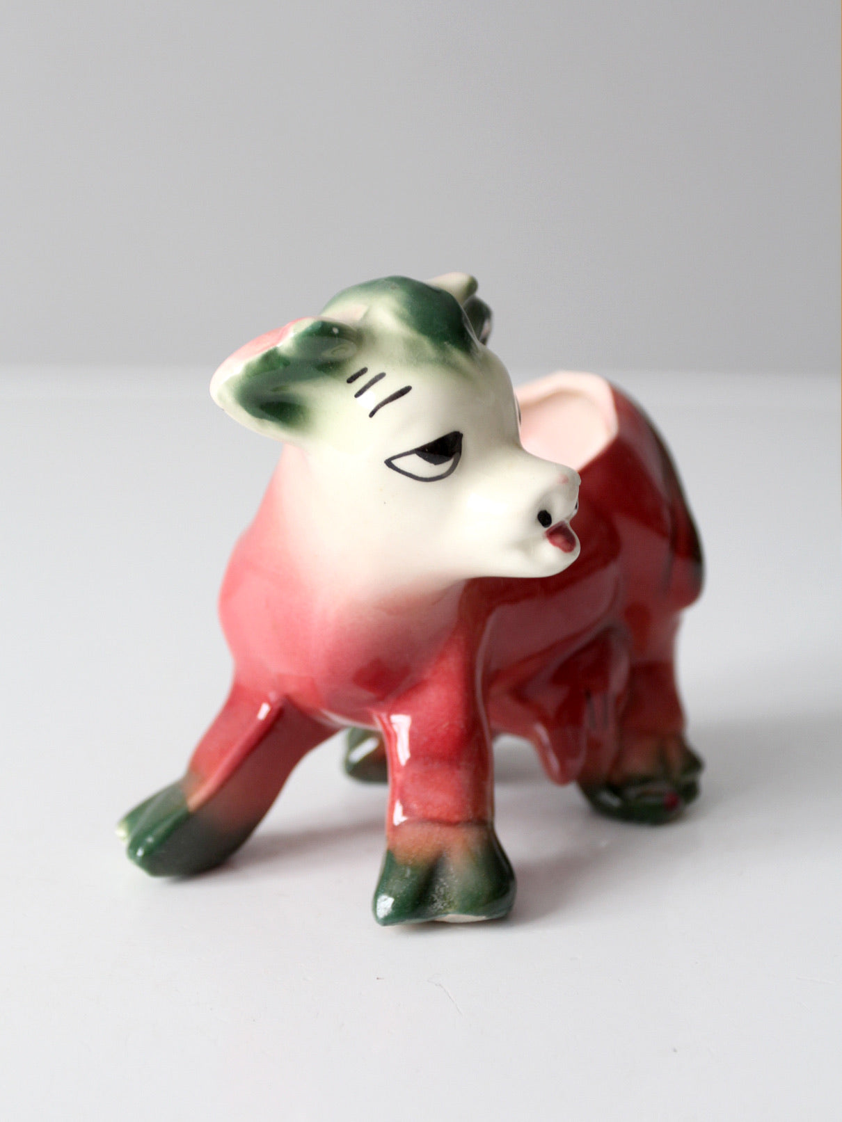 mid-century ceramic cow planter