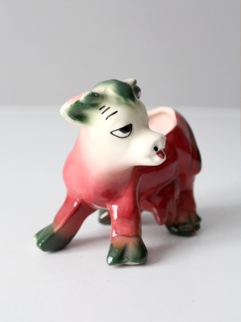 mid-century ceramic cow planter