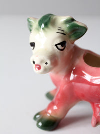 mid-century ceramic cow planter