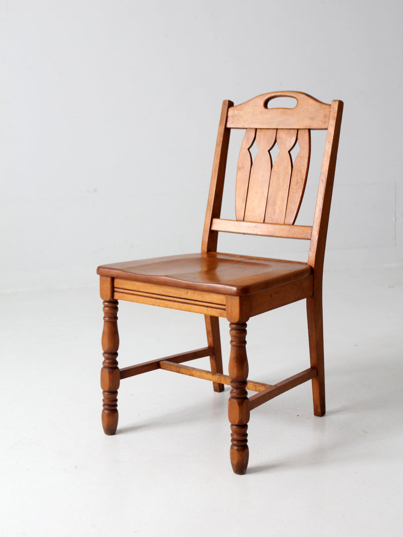 antique wood dining chair