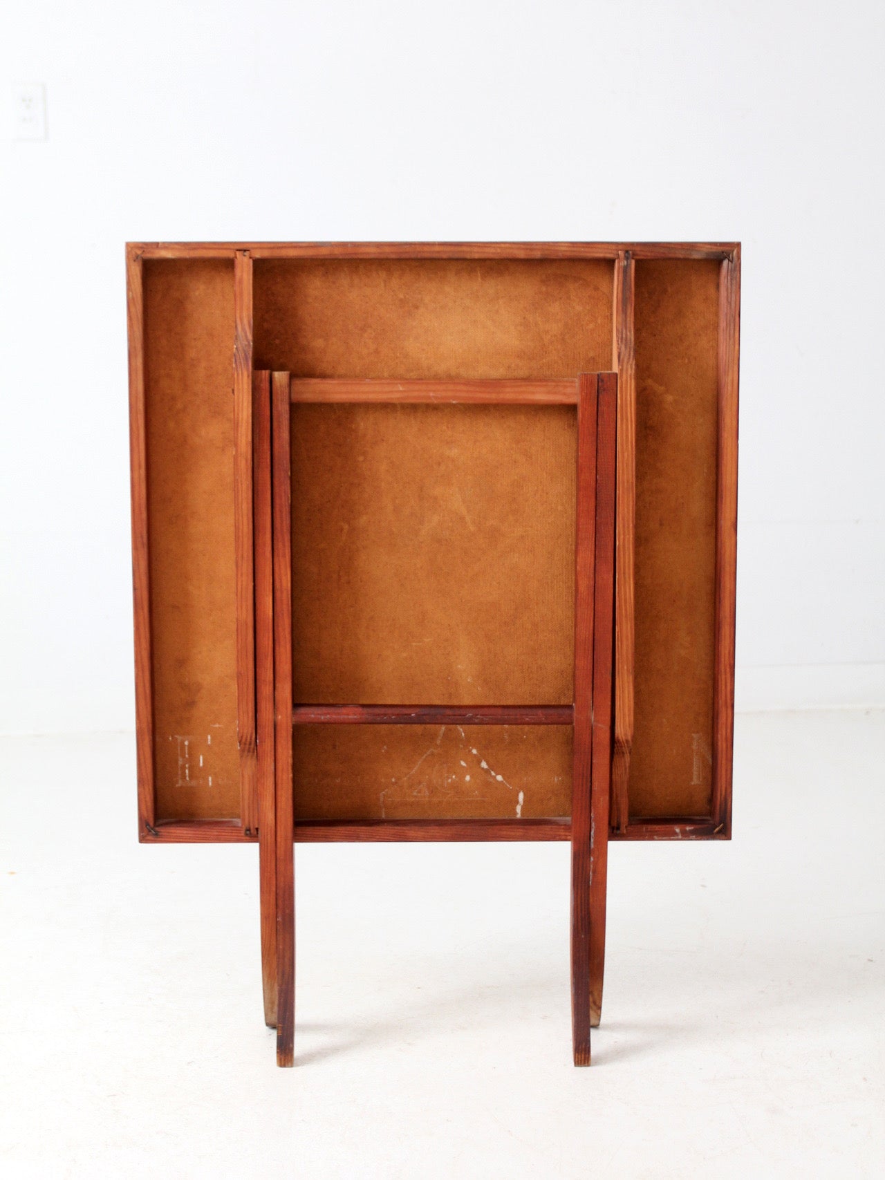 vintage tilt-top table with floral still life, circa 1940s – 86